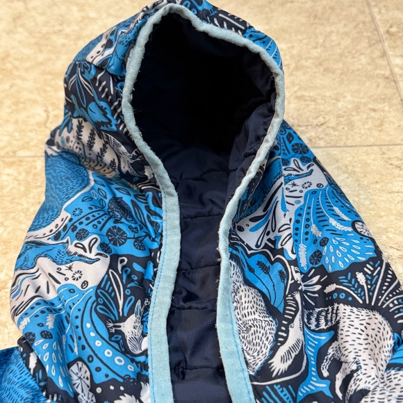Patagonia Toddler Unisex Reversible Woodland Animal Print Hooded Jacket 4T - Picture 4 of 13